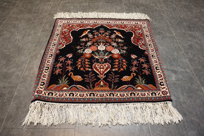 絲綢上的伊斯法罕 - 地毯 - 73 cm - 72 cm