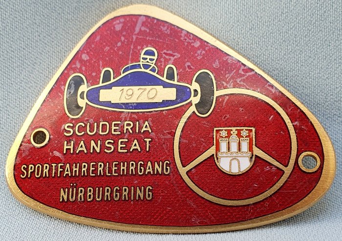 Odznaka - Grille Badge - Scuderia Hanseat - Nürburgring 1970 - Niemcy - połowa XX wieku (II wojna światowa)