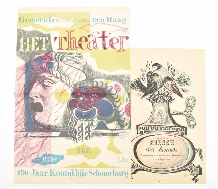 Nicolaas Wijnberg - Het Theater (+1 other) - Années 1950