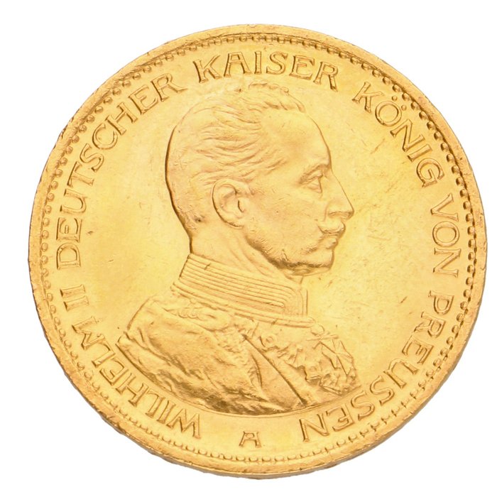 德国， 帝国, 德国， 普鲁士. Wilhelm II. (1888-1918). 20 Mark 1914 - Willem II - Prachtig+