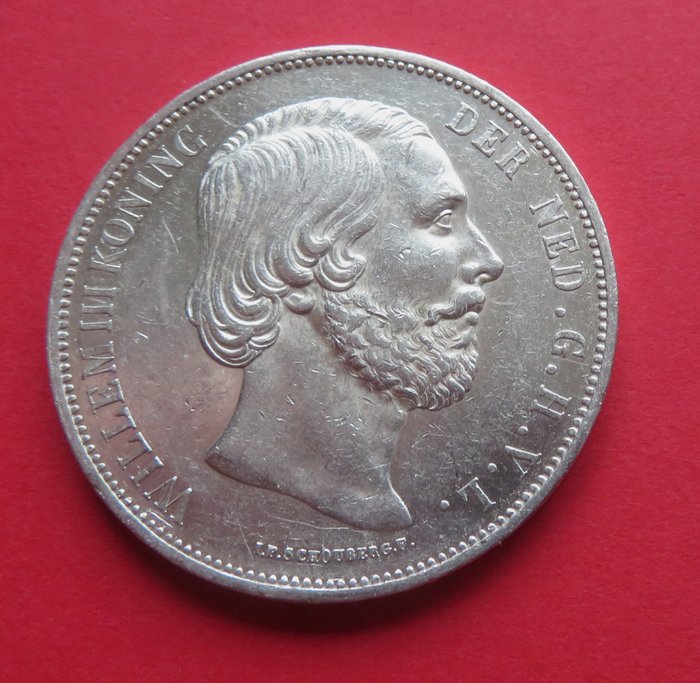Nederland. Willem III (1849-1890). 2 1/2 Gulden of Rijksdaalder 1873  (Zonder Minimumprijs)
