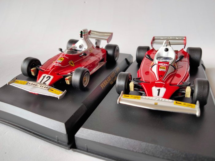 Ferrari F1 Collection - Official Product 1:43 - 2 - Modell racerbil - Ferrari 312 T #12 - Niki Lauda (1975) + Ferrari 312 T2 #1 - Niki Lauda (1976)