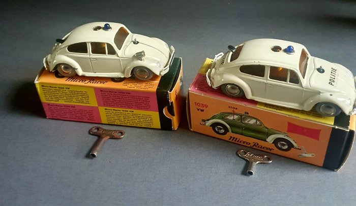 Schuco  - 锡制玩具车 VW Kever politie - 1960-1970 - 德国
