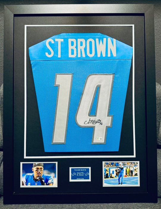 2023 - Amon'ra St. Brown / Detroit Lions / Custom Jersey signeret 