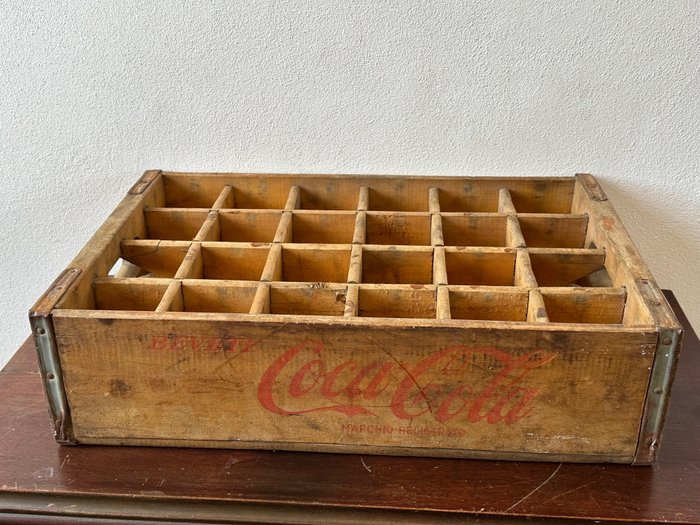 Kiste (1) - Coca Cola - Eisen (Gusseisen/ Schmiedeeisen), Holz