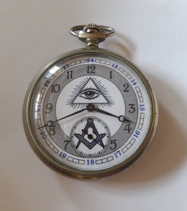 Pocket watch Molnija "Masonic".