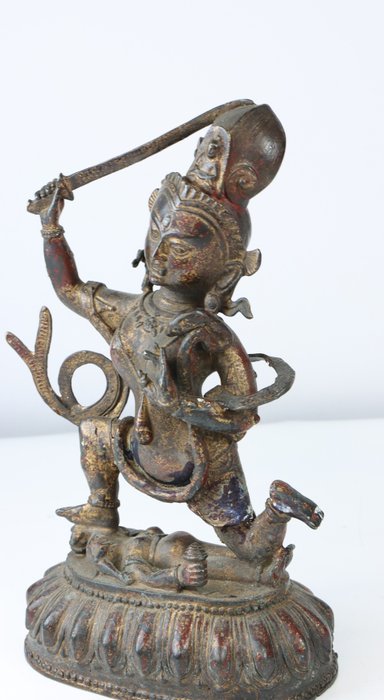 Zeldzaam Vajrayogini beeld uit Nepal - 黄铜色 - 尼泊尔  (没有保留价)