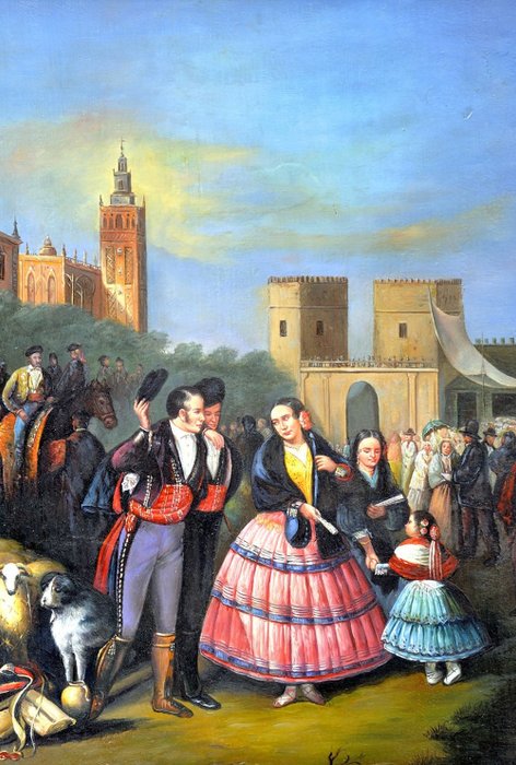 Escuela andaluza (XIX) - Feria de Abril de Sevilla