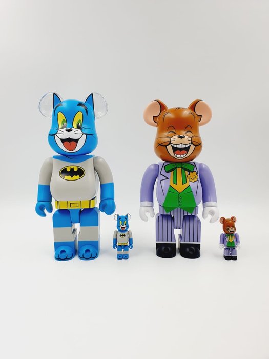 Tom &Jerry  x Medicom toy - Be@rbrick Tom & Jerry Batman set 400% 100% Bearbrick 2023