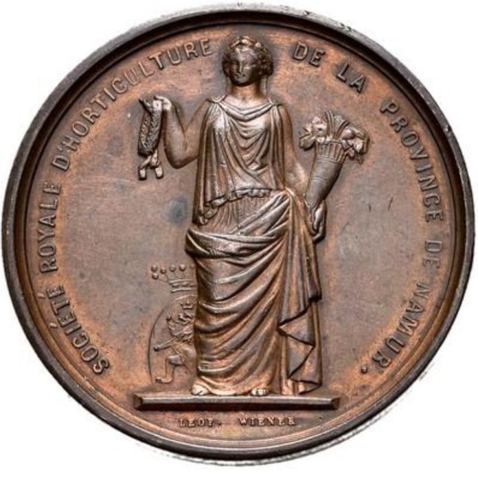 比利时. Namur - Medaille Societe Royale d'Horticulture 1850-1860  (没有保留价)
