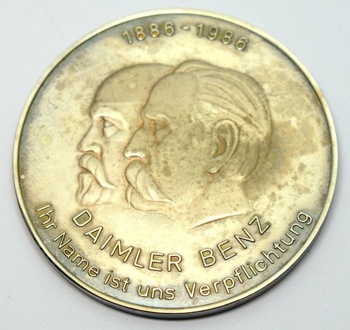 梅赛德斯·戴姆勒·奔驰 1886-1986 - 925 银牌 - 奖章 - 1986 