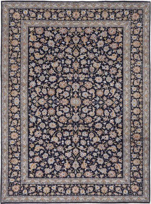 Original Perserteppich Keshan aus Kork und Seide Wolle Sehr Fein geknüpft Neuwertig - Teppich - 380 cm - 282 cm