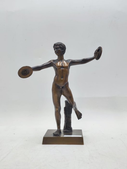 Statue - Fauno danzante con cimbali -  (1) - Bronse