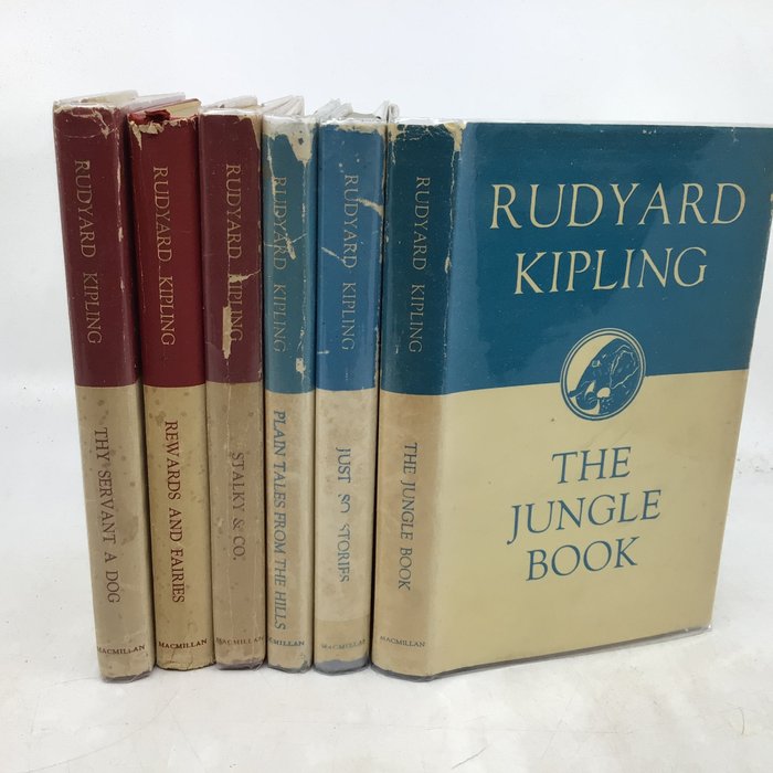 Rudyard Kipling - Six Kipling titles in dustwrappers - 1928-1960