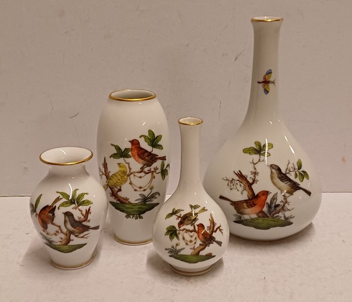 Herend - Vase (4) -  Rothschild  - Porzellan