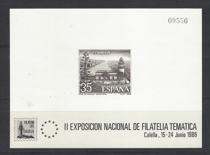 Spanien 1986 - Offizieller Calella-Luxustest - Edifil Nº 9