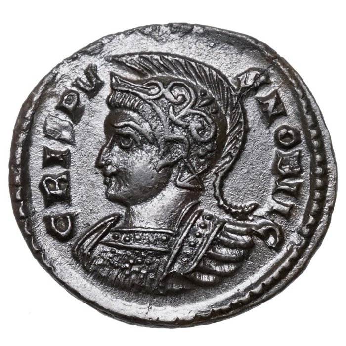 Romerska riket. Crispus (AD 317-326). Follis Londinium, VOTIS XX auf Altar