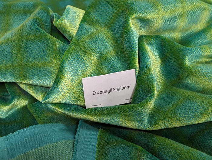 Spettacolare fine pezza di velluto in seta cangiante Prestige Enzo degli Angiuoni - 250 x 140 cm - Upholstery fabric  - 250 cm - 140 cm