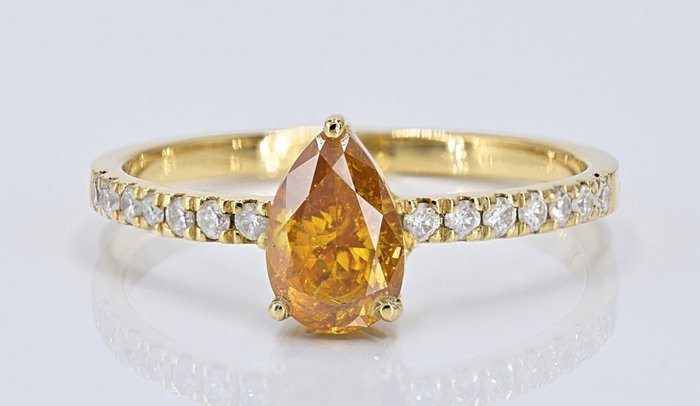 没有保留价 - 戒指 - 18K包金 黄金 -  1.07 tw. 钻石  (天然) 
