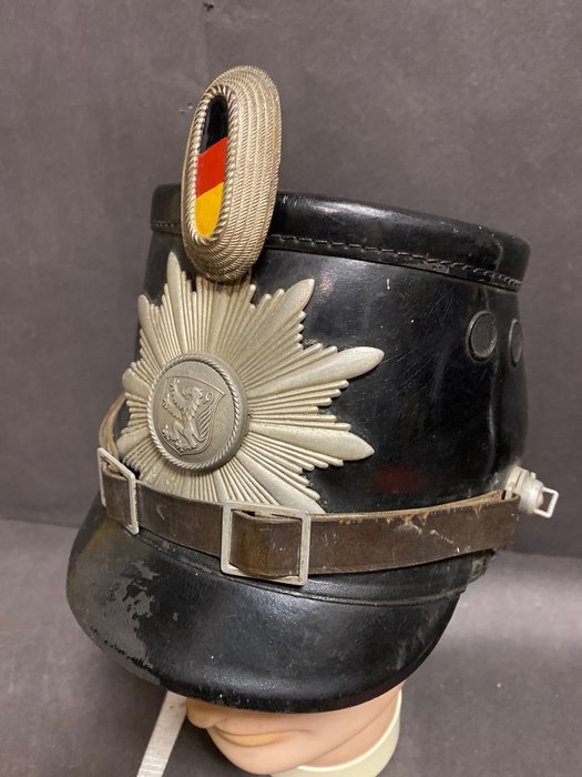 德國 - 憲兵 - 軍用頭盔 - 德國黑森州警察隊的 BRD shako