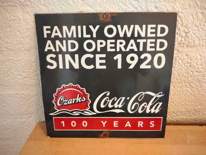 Ozarks Coca-Cola Bottling Company - Reklamskylt - Emalj