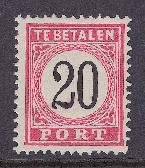 Nederlands-Indië 1882 - Portzegel, cijfer in zwart - NVPH P9