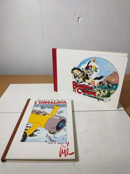 Blondin et Cirage en Amérique + Trinet et Trinette dans l'Himalaya - 2x C - 2 Albums - Eerste druk/herdruk - 1984/1985