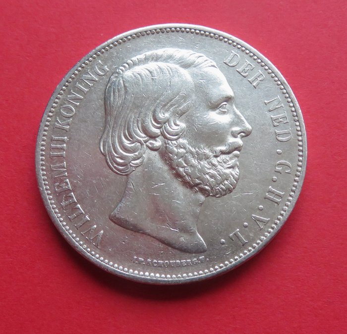 Pays-Bas. Willem III (1849-1890). 2 1/2 Gulden of Rijksdaalder 1872  (Sans Prix de Réserve)