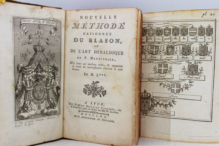 P. Menestrier - Nouvelle méthode raisonnée du blason, ou l'art héraldique - 1770