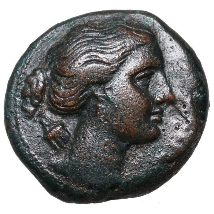 Sizilien, Syracuse. Agathocles (317-289 v.u.Z.). ARTEMIS Soteira / geflügelter Blitz