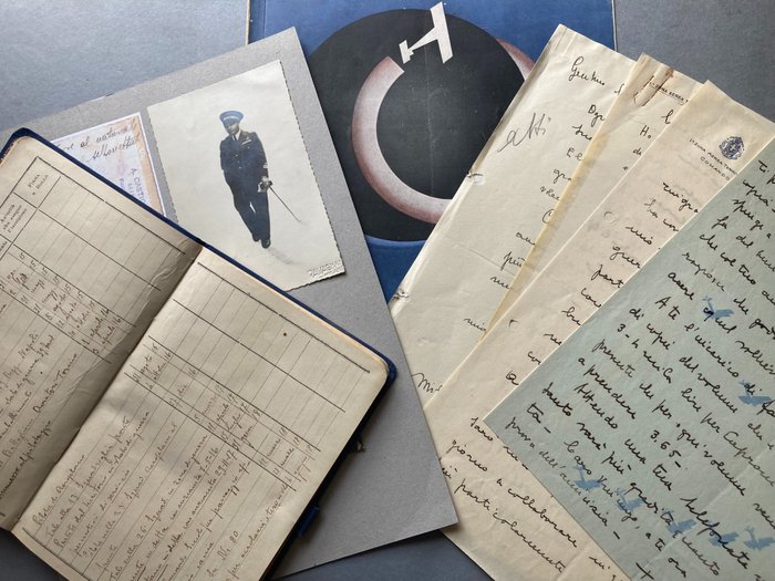 Luigi Contini [Gabriele D'Annunzio, Giovanni Caproni], First World War Pilot - Flight Log Book and Archive of Letters - 1926