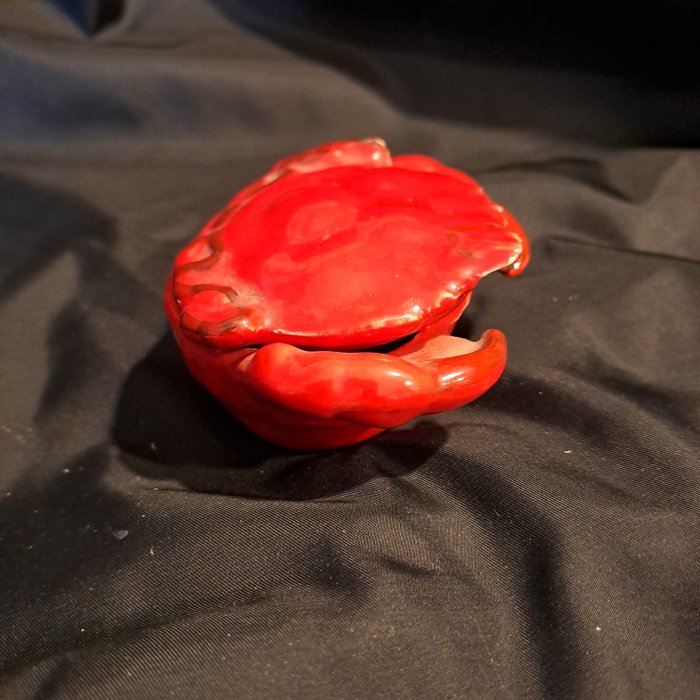 Kjøkken beholder - Suverent og sjeldent keramikk - Liten rød krabbe - liten rød krabbe - Caugant -