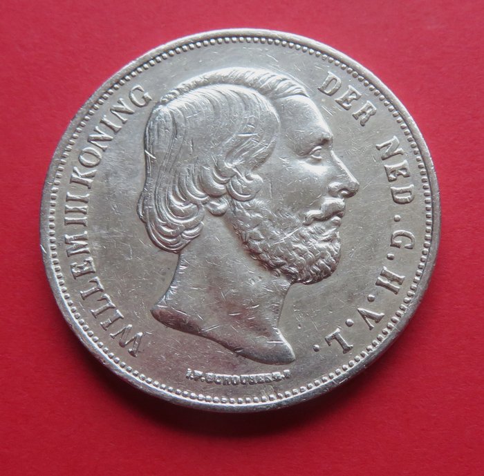 荷蘭. Willem III (1849-1890). 2 1/2 Gulden of Rijksdaalder 1874  (沒有保留價)
