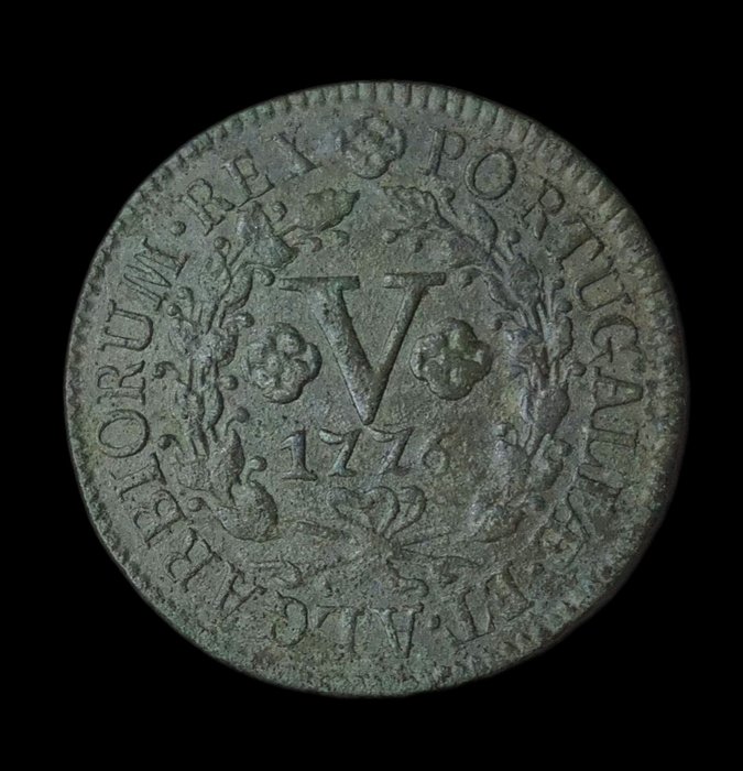 葡萄牙. D.若澤一世 (1750-1777). V Réis 1776 - Josephus - Algarismos Grandes - Escassa  (沒有保留價)