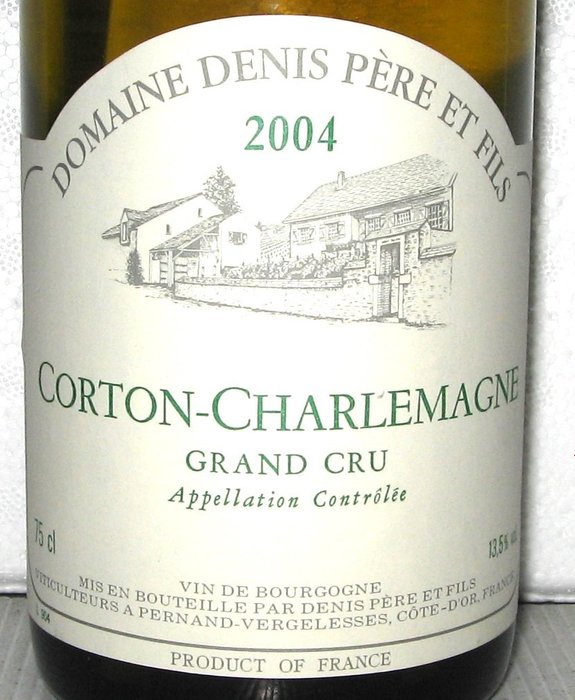 2004 Corton Charlemagne Grand Cru - Domaine Denis Père & Fils - Burgundia - 1 Bottle (0.75L)