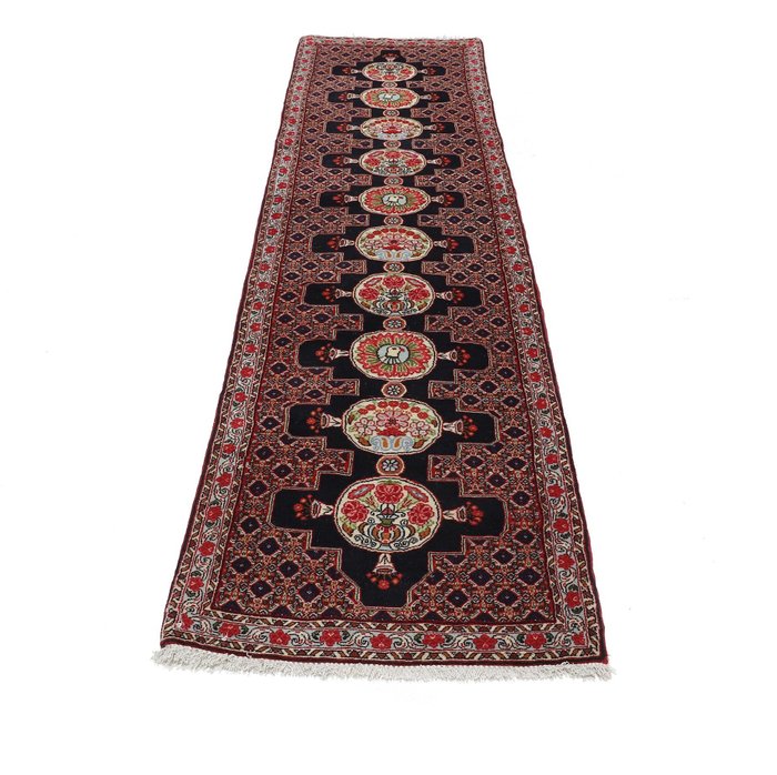 Tapete persa original Senneh feito de lã verdadeira. - Tapete - 305 cm - 75 cm