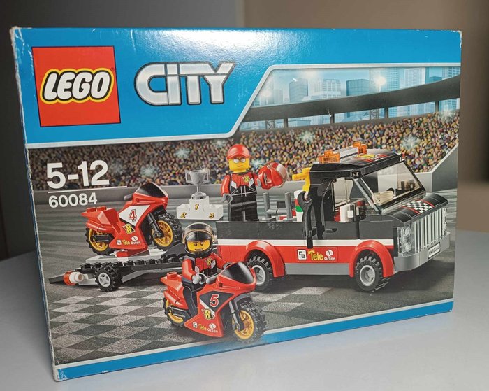 Lego - Speed Champions - 60084 - LEGO-  - City Classic - Transporter motocykli - Unikat 2015 rok - pudełko + instrukcja