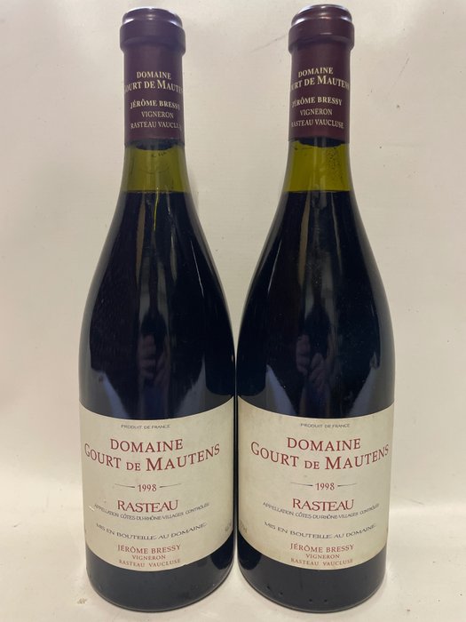 1998 Rasteau Domaine Gourt de Mautens - Rodano - 2 Bottiglie (0,75 L)