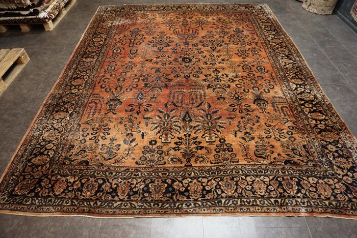 Antigo Sarouk dos EUA - Carpete - 354 cm - 280 cm