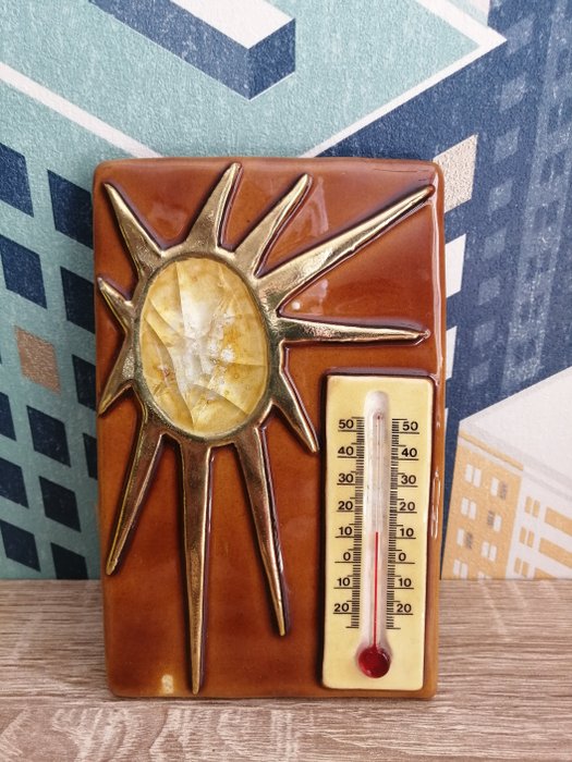 Mythe Espelt - le centre du soleil ressemble à un vitrail - Thermometer - Keramik