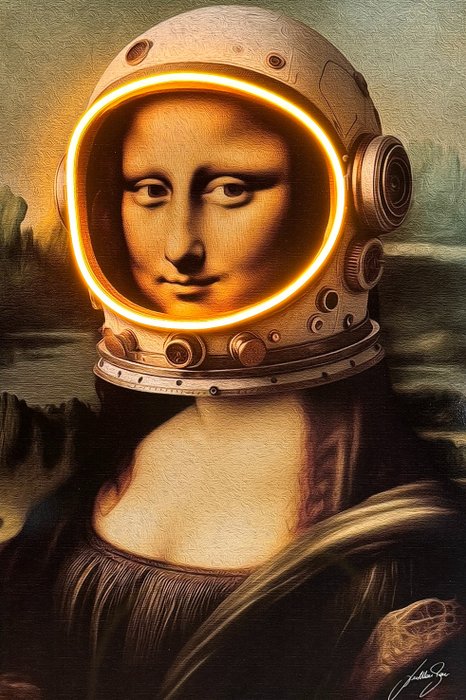 LEDMansion (1995) - Gioconda Astronaut Led Wall Art