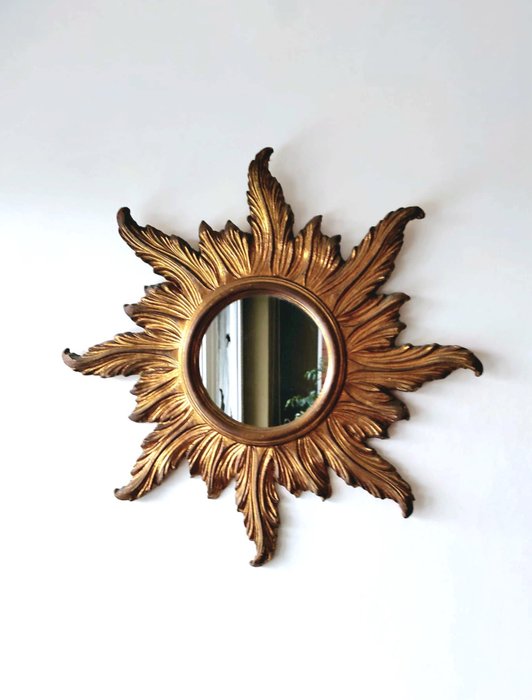 墙面镜子 (1)  - 木, 树脂/聚酯