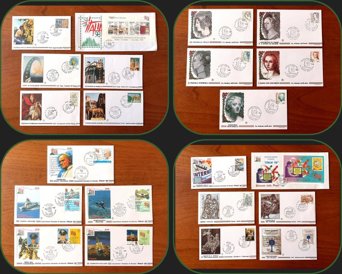 Italië 1996/1998 - Complete verzameling uit de periode van ruim 180 FDC's met Filagrano uitgeversfolders