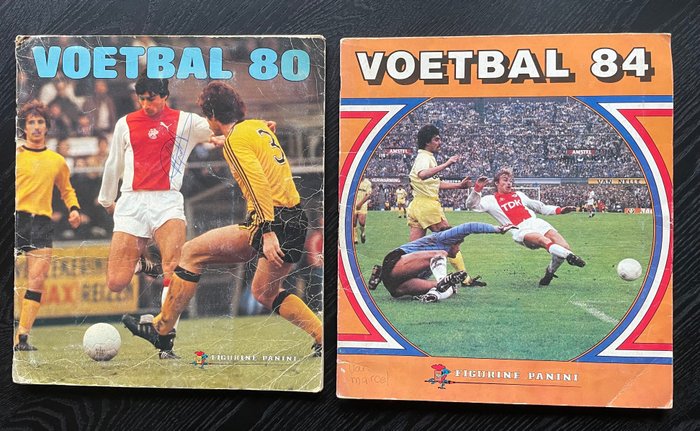 Panini - Voetbal 80 (Compleet) / Voetbal 84 (Enkel Eredivisie present) - Marco van Basten, Ruud Gullit, Johnny Rep, Willem van Hanegem, Ruud Geels, Louis van Gaal etc. - 2 Sticker album