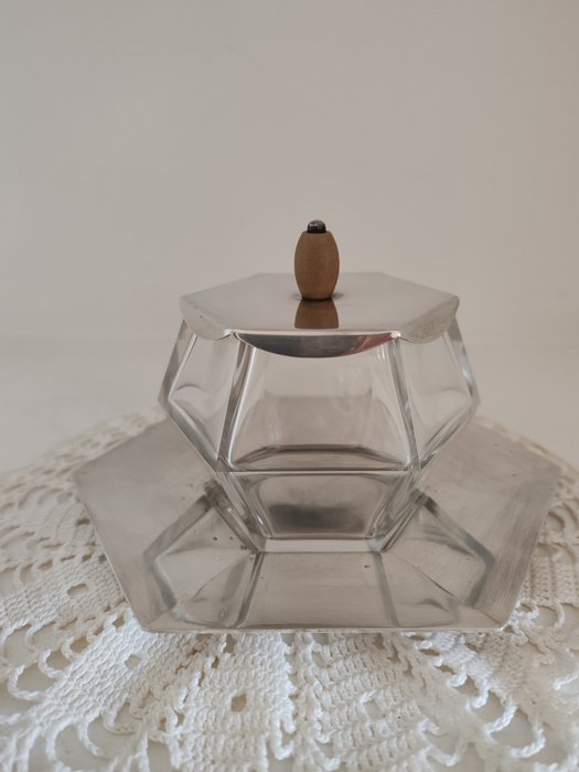 Christofle - 糖缸 - 玻璃, 銀色金屬