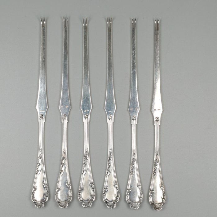 Delheid Frères - Fish cutlery set (6) - .835 silver