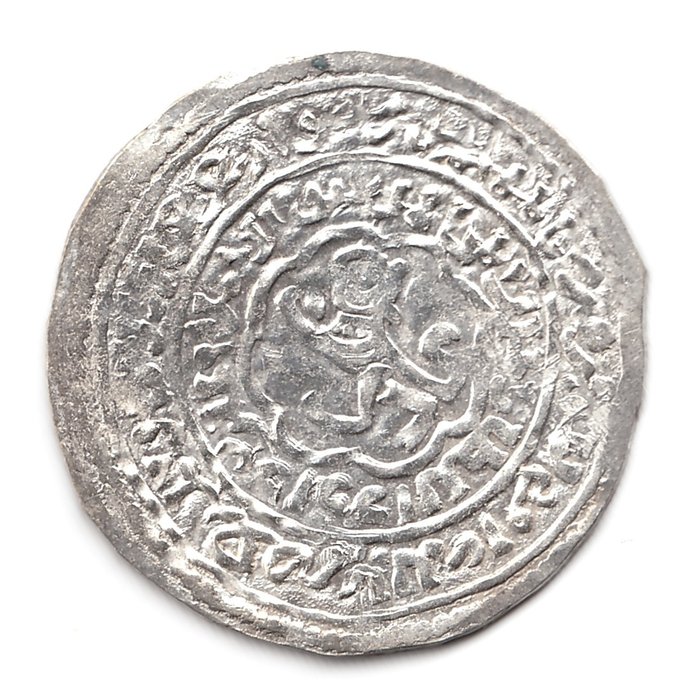 伊斯兰阿拉伯。拉苏利登·哈里发. al-Malik al-Mujahid sayf al-Islam Ali. AR Dirham Al-Mahjam mint AH 721-764. Löwe;1,80g/27mm  (没有保留价)