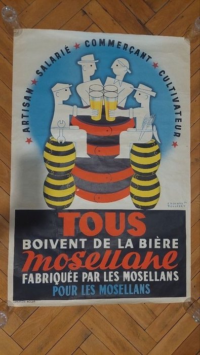 Edouard Bollaert - Tous boivent de la bière Mosellane - 1950er Jahre