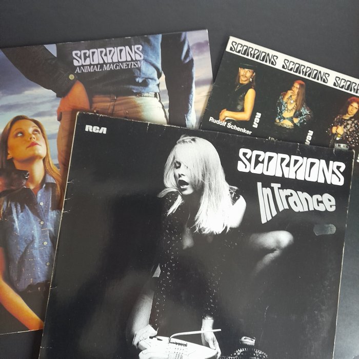 Scorpions - Taken By Force / Animal Magnetism / In Trance - 多個標題 - 黑膠唱片 - 第一批 模壓雷射唱片 - 1978
