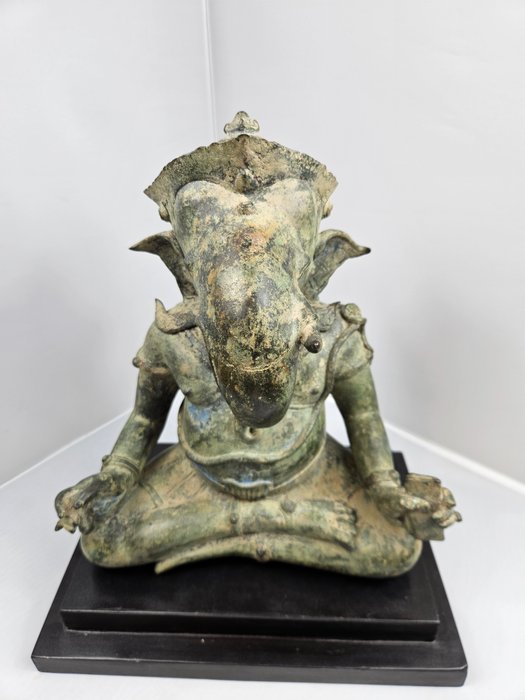 高棉风格的青铜甘尼萨雕像 - 柬埔寨  (没有保留价)